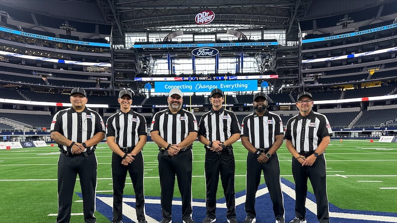 Six officials from the Permian Basin officiated the UIL 1A DII state championship football...