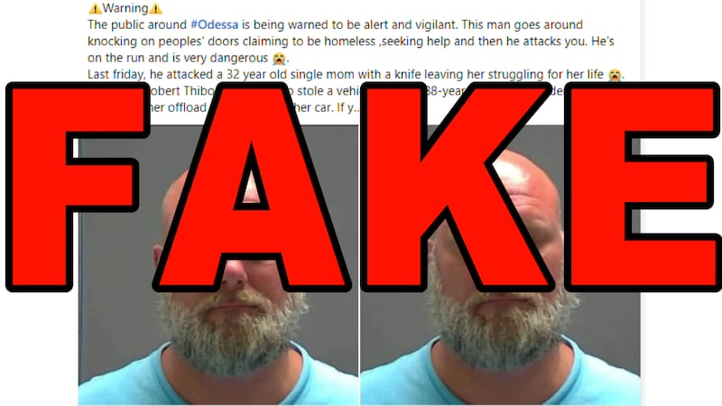 Odessa Police report Robert Thibodeau posts are fake