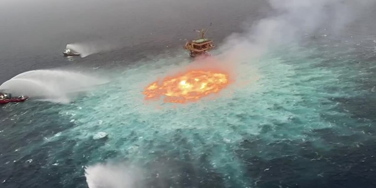 Fire In The Sea Undersea gas pipeline rupture causes fire in Gulf of Mexico