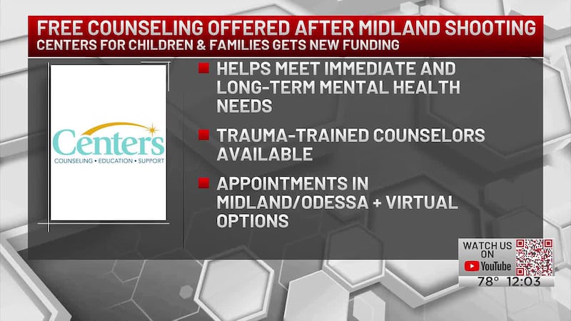 Free counseling offered to those affected by Midland mass shooting