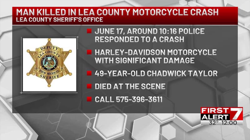 Lovington man killed in Lea County motorcycle crash