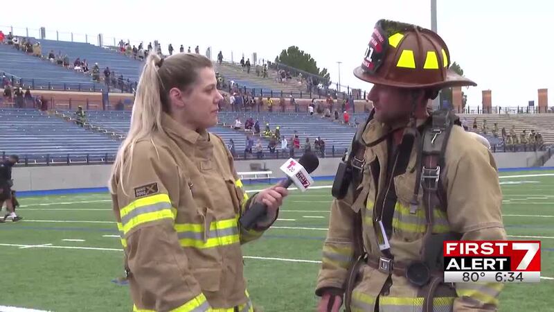 At the 8th annual Tall City Memorial Stair Climb, participants scaled the equivalent of 110...