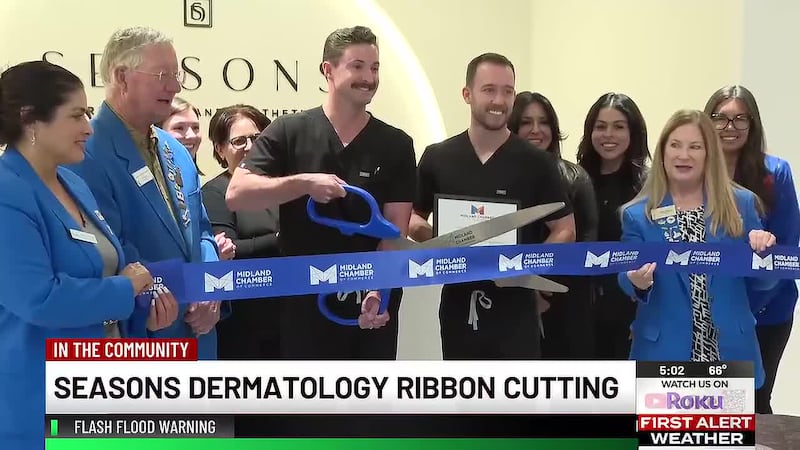 A ribbon cutting was held for Seasons Dermatology and Aesthetics in Midland.